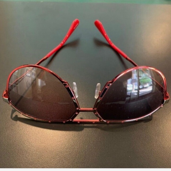 Eyecon 87 Red & Gold Aviator Sunglasses Alpina Style